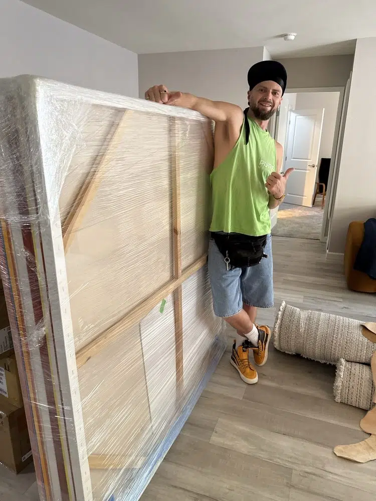 Movers near me team completing evening residential move